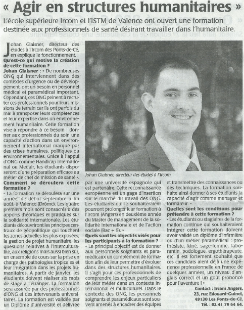 Johan Courrier de louest
