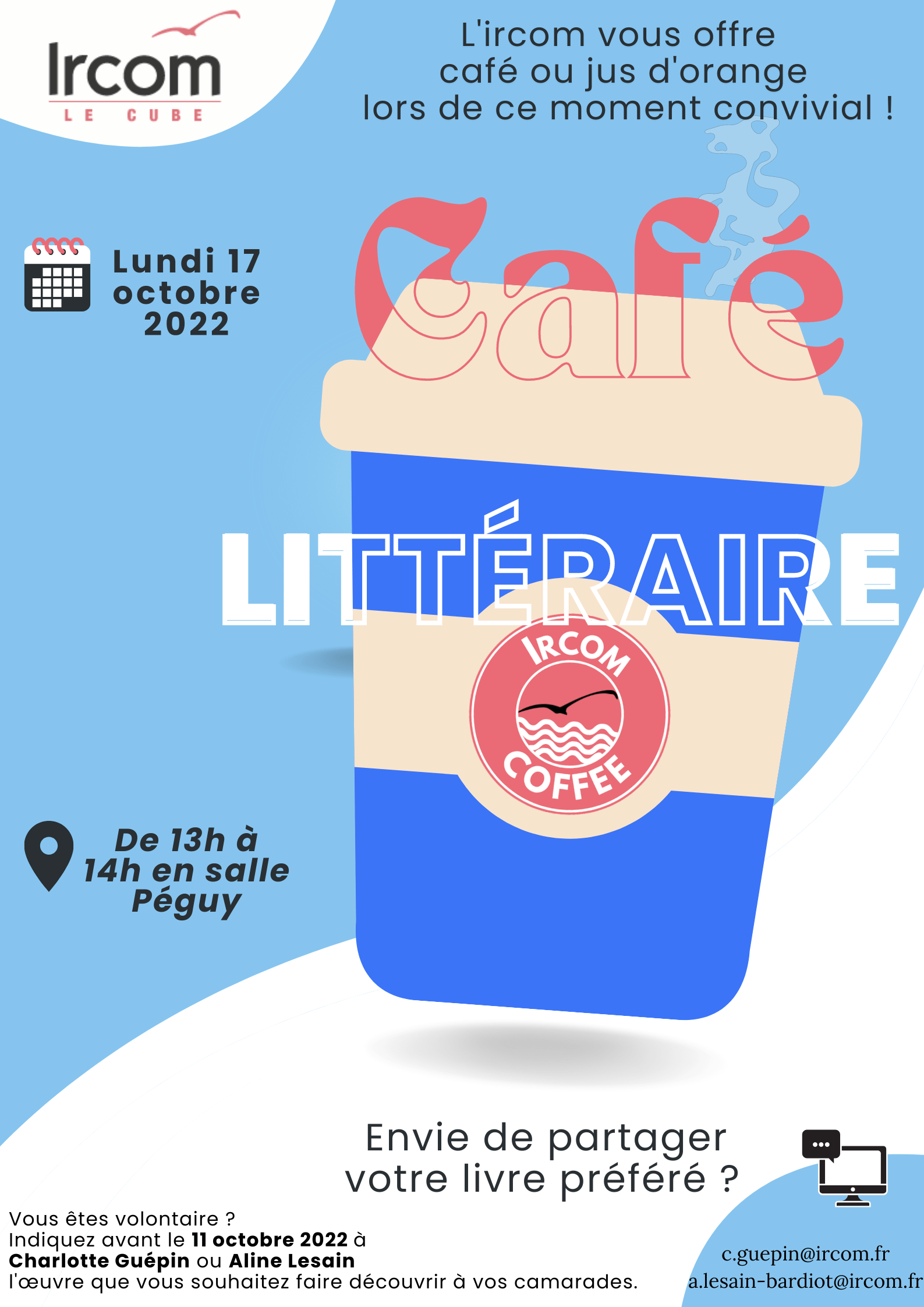 Affiche cafe litteraire