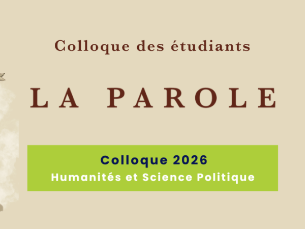 Colloque 2026 : la parole